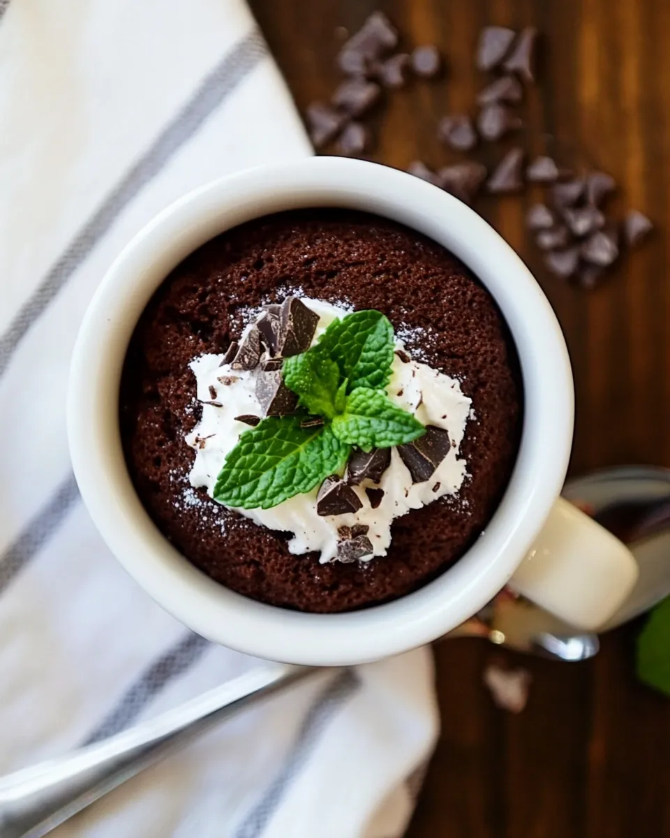 Classic Double Chocolate Mint Mug Cake image