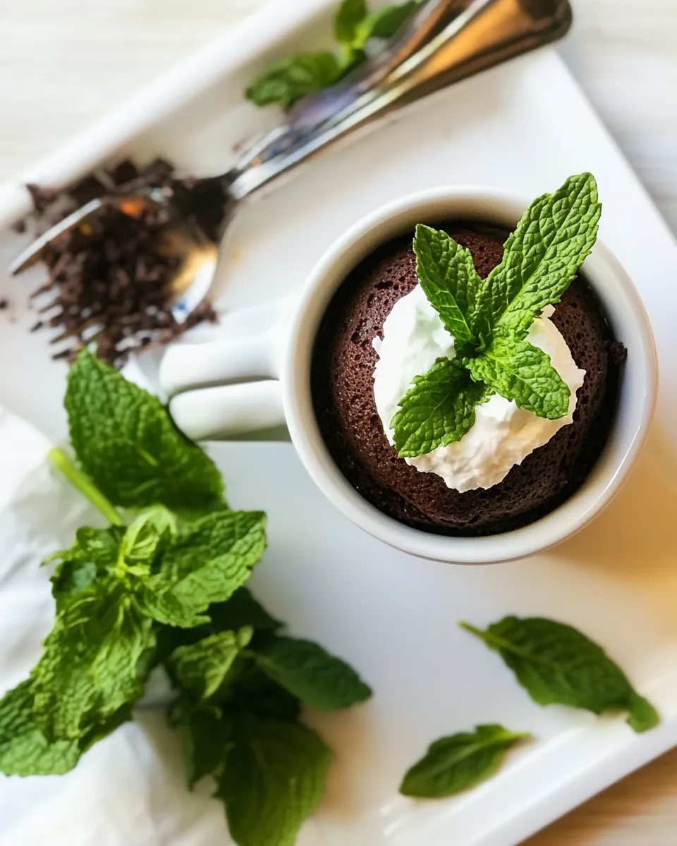 Easy Double Chocolate Mint Mug Cake picture