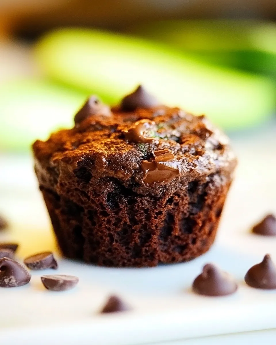 Classic Double Chocolate Zucchini Muffins image