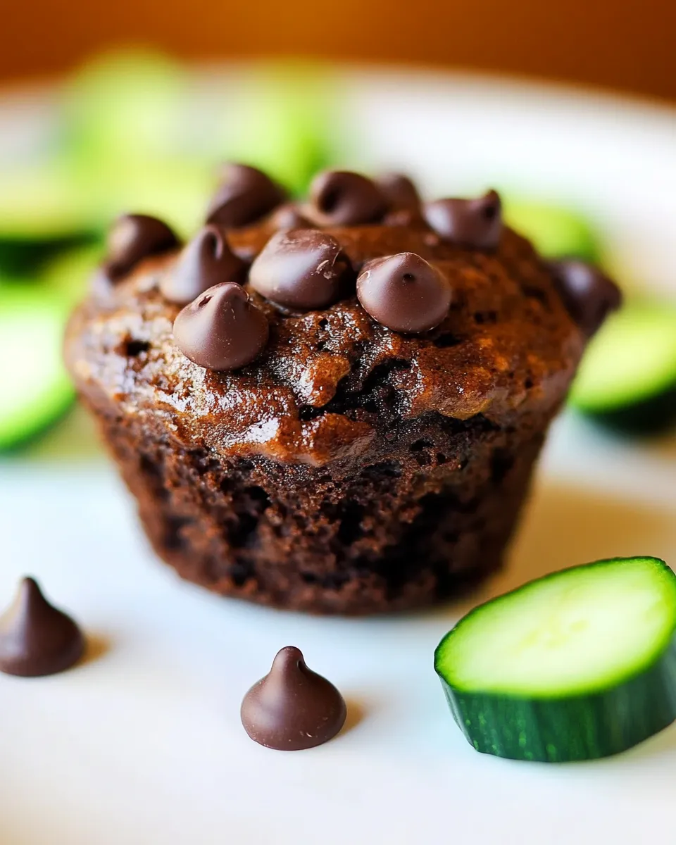 Easy Double Chocolate Zucchini Muffins recipe photo