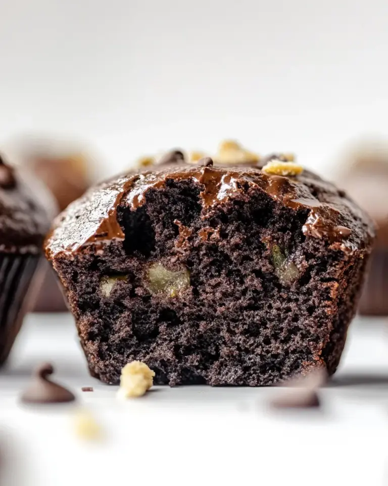 Ultimate Double Chocolate Zucchini Muffins. recipe photo