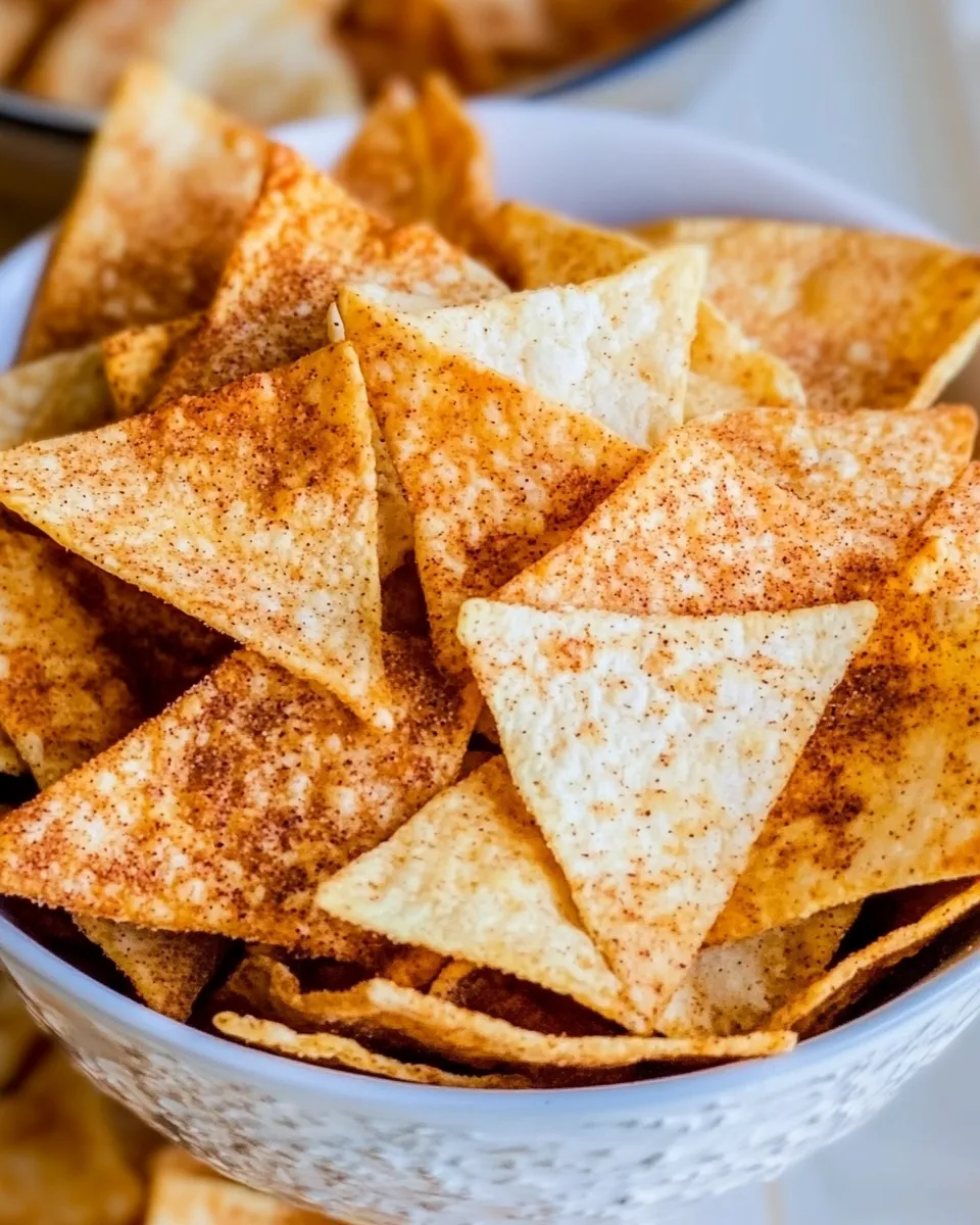 Homemade Easy Baked Cinnamon Tortilla Chips Recipe photo