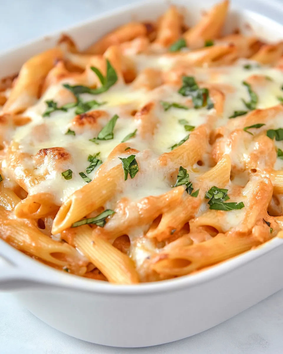 Delicious Easy Baked Penne Pasta shot