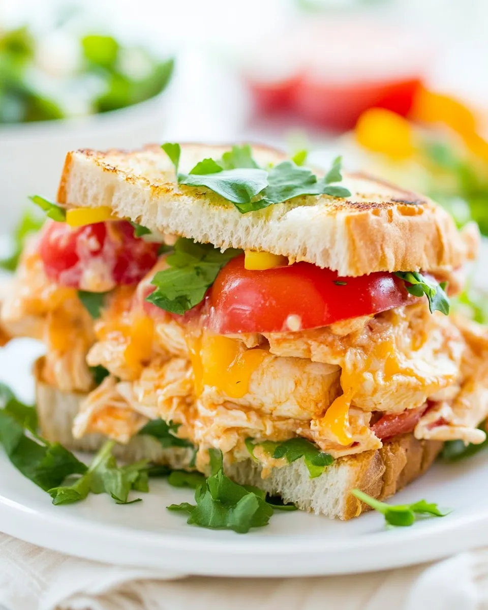 Quick Easy Chicken Sandwich Melts shot