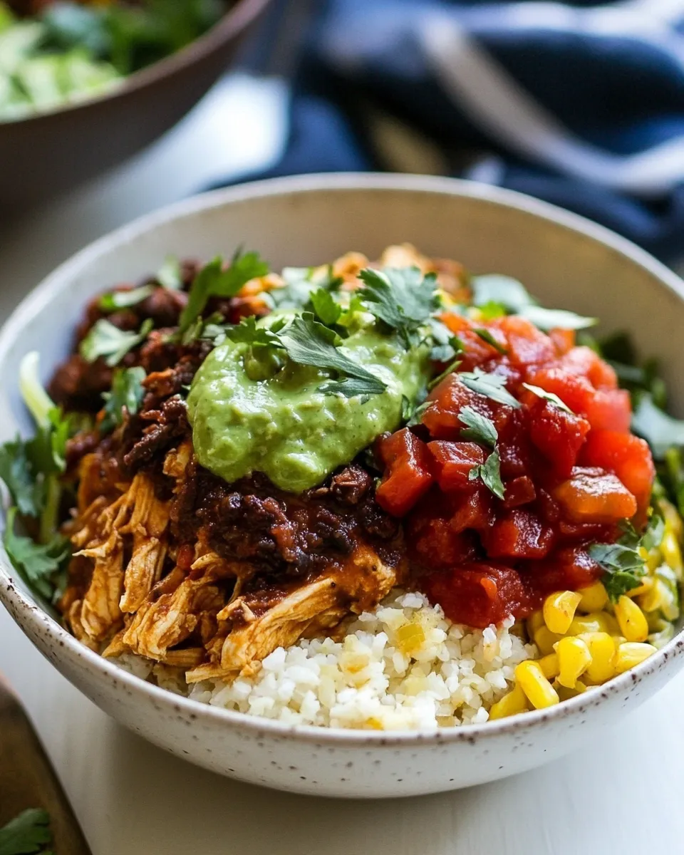 Homemade Easy Chicken Tamale Burrito Bowls photo