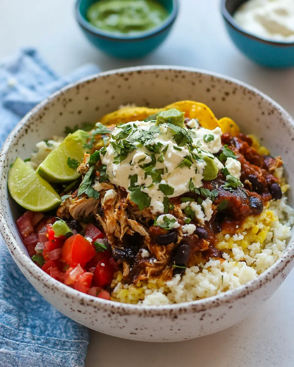 Classic Easy Chicken Tamale Burrito Bowls image