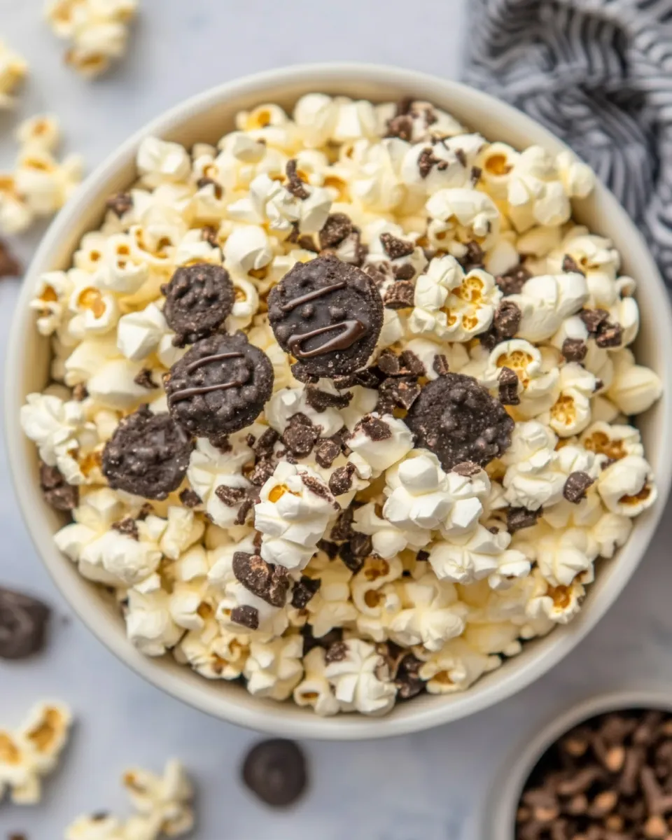 Homemade Easy Cookies and Cream Popcorn photo