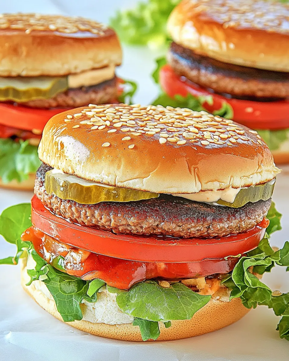 Classic Easy Copycat Burger King Impossible Whopper Recipe image
