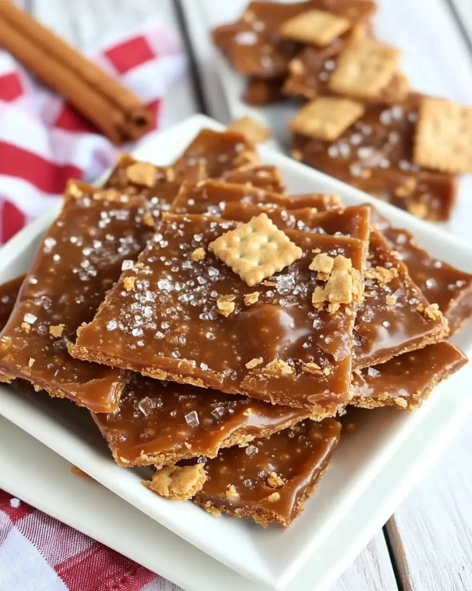Quick Easy Graham Cracker Toffee shot