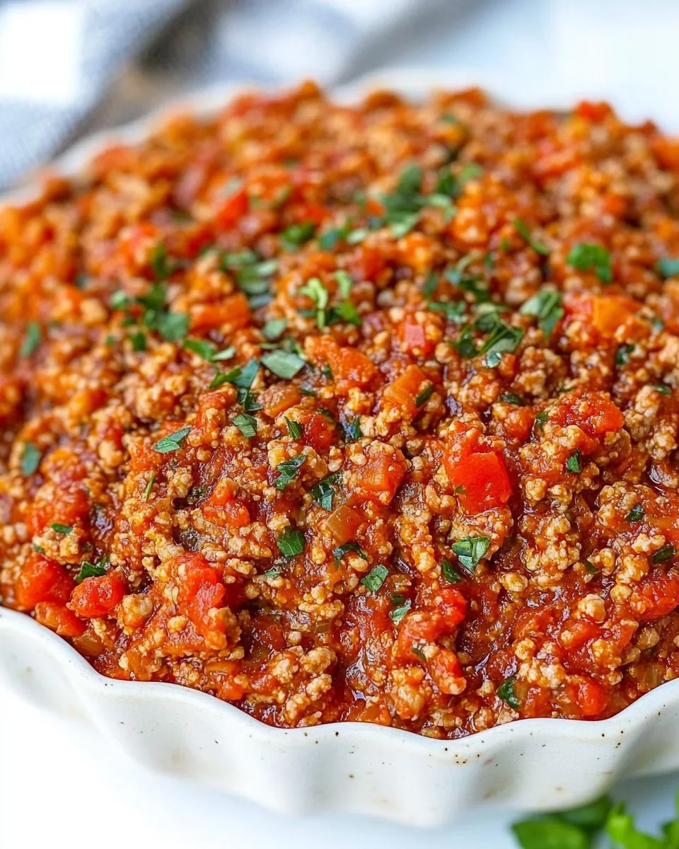 Quick Easy Ground Turkey Bolognese shot