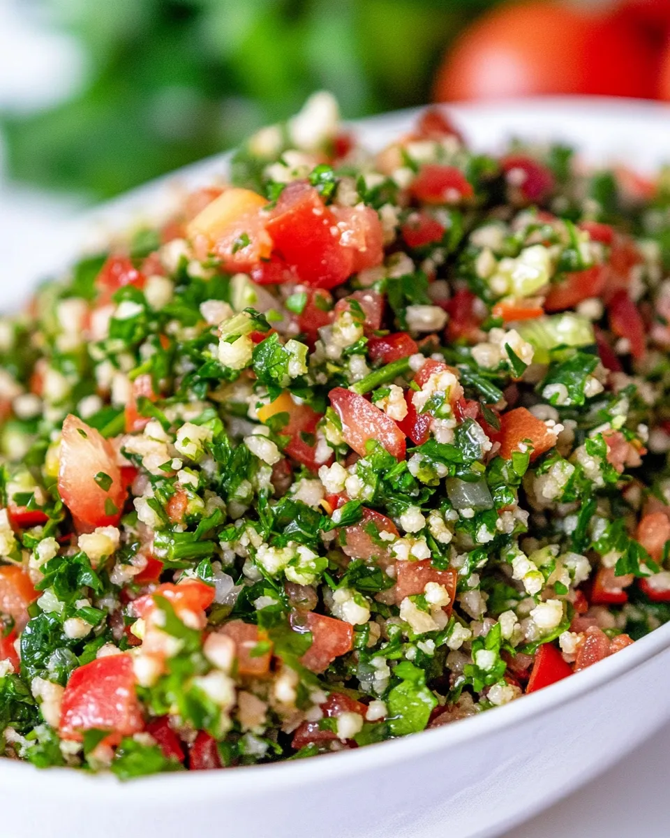Quick Easy Lebanese Tabbouleh Recipe shot