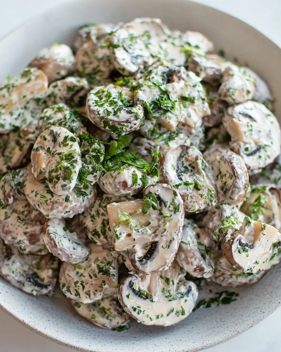 Classic Easy Mushroom Salad with Herbs image