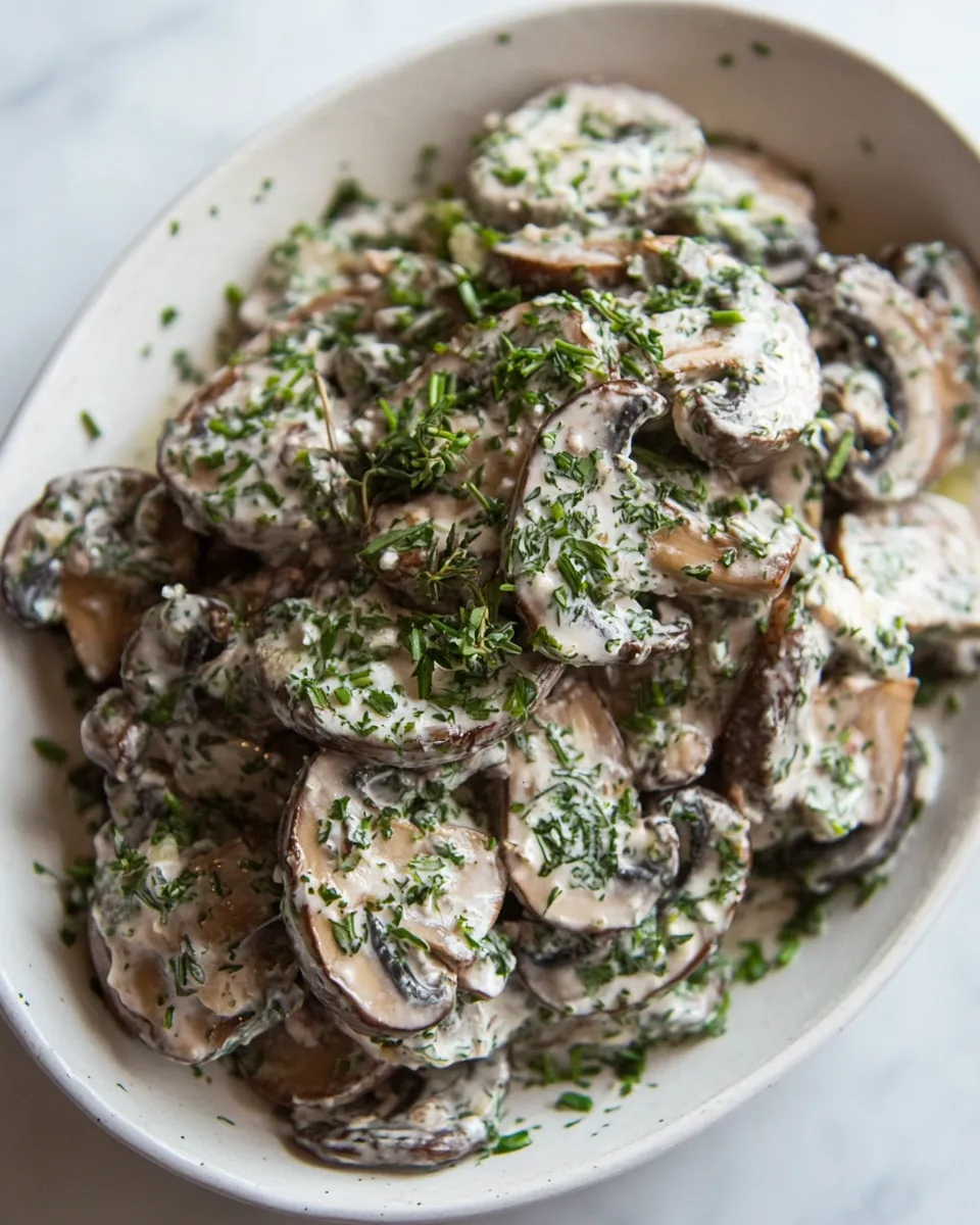 Delicious Easy Mushroom Salad with Herbs picture