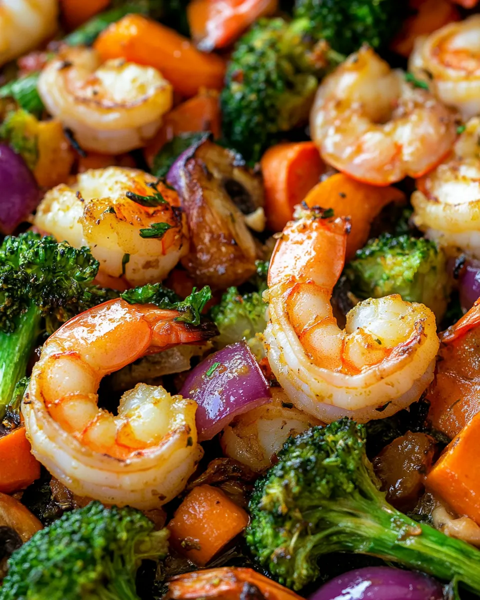 Classic Easy One Pan Roasted Shrimp and Veggies image