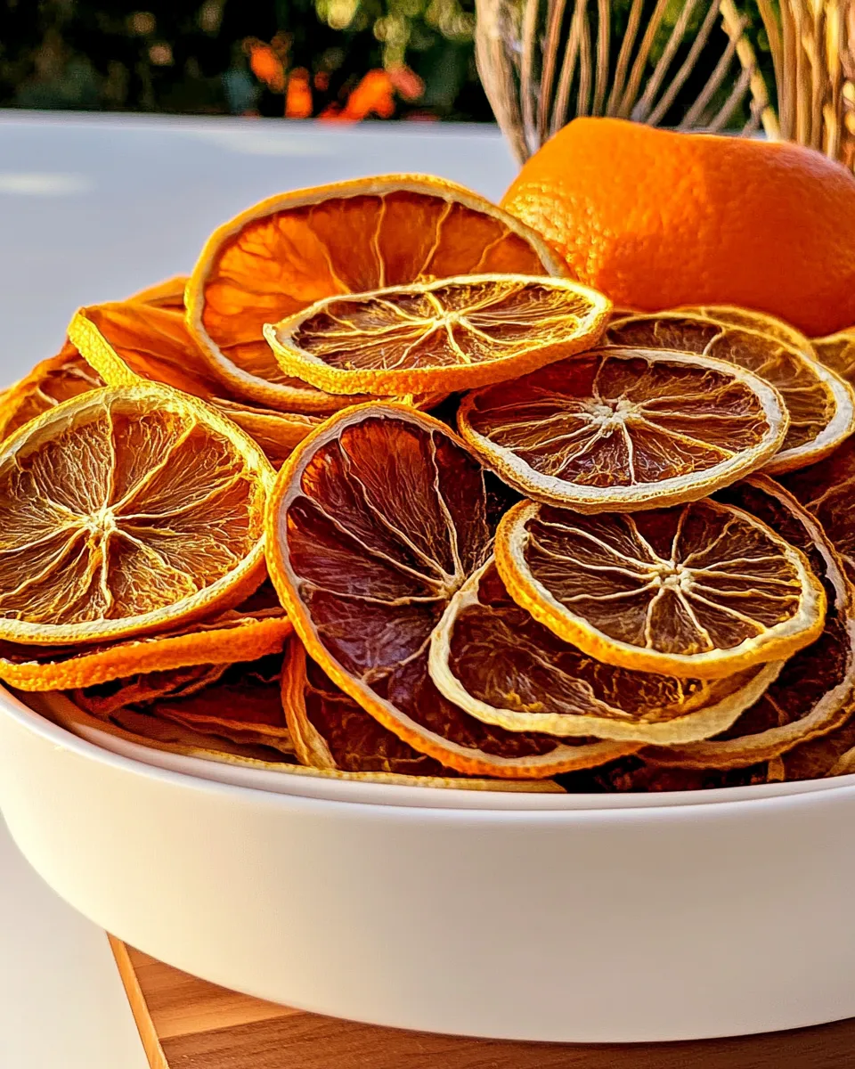 Quick Easy Oven-Dried Orange Slices shot