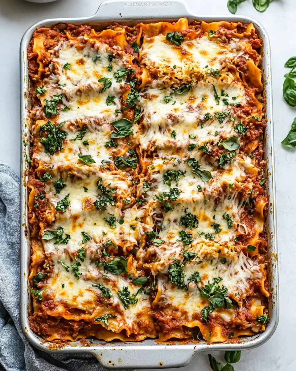 Quick Easy Sheet Pan Lasagna shot