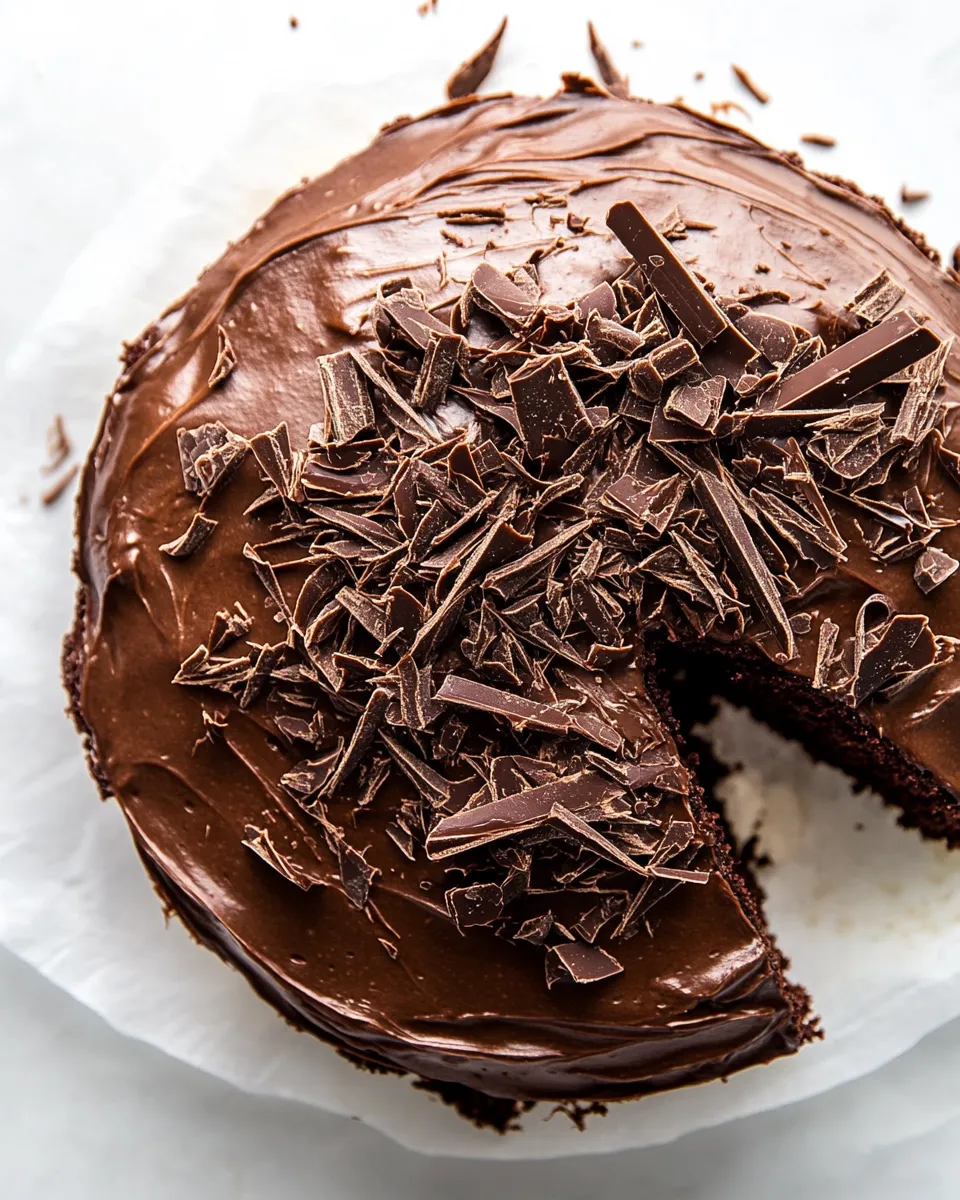 Homemade Easy Single Layer Chocolate Cake photo