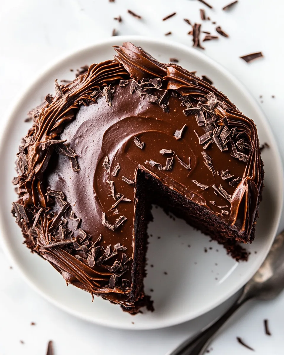 Classic Easy Single Layer Chocolate Cake image