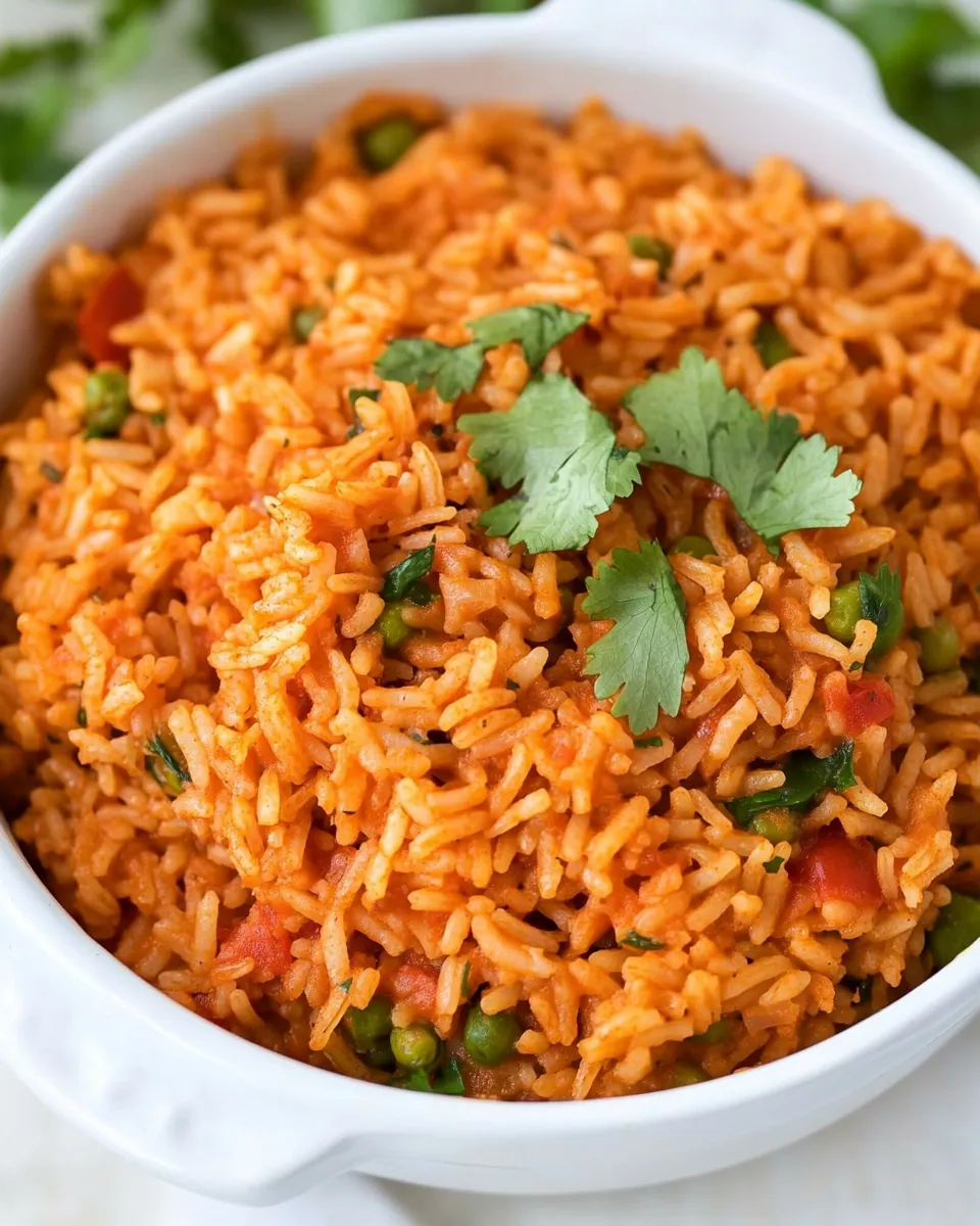 Quick Easy Spanish Rice Recipe shot