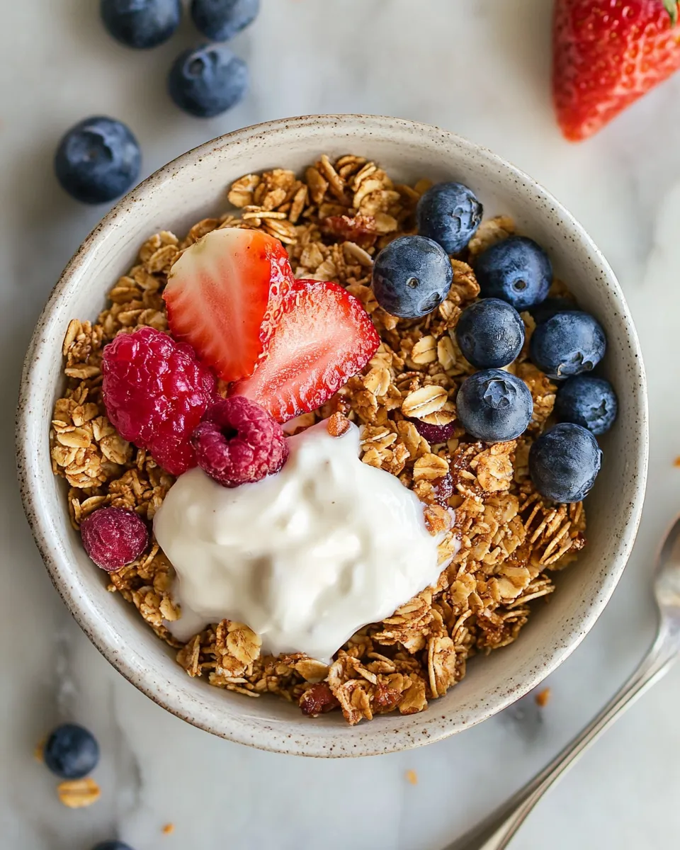 Quick Easy Stovetop Granola shot
