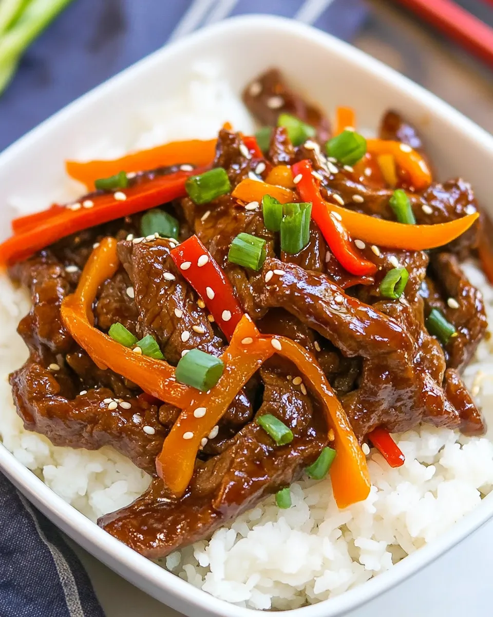 Healthy Easy Szechuan Beef shot