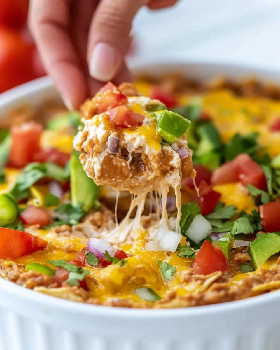 Delicious Easy Taco Dip with Refried Beans picture