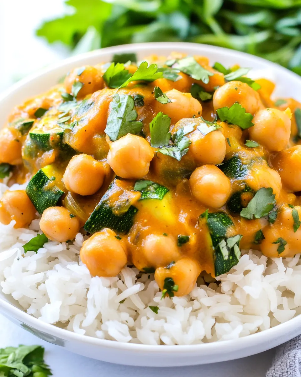 Homemade Easy Zucchini Chickpea Curry photo