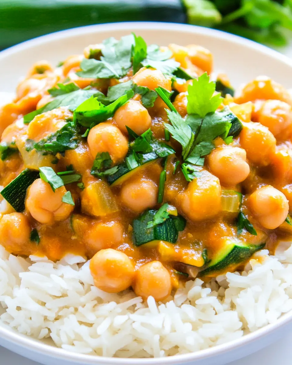 Delicious Easy Zucchini Chickpea Curry image