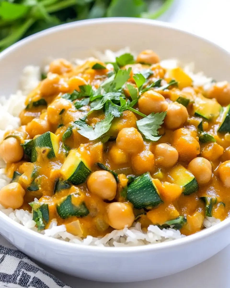 Quick Easy Zucchini Chickpea Curry picture