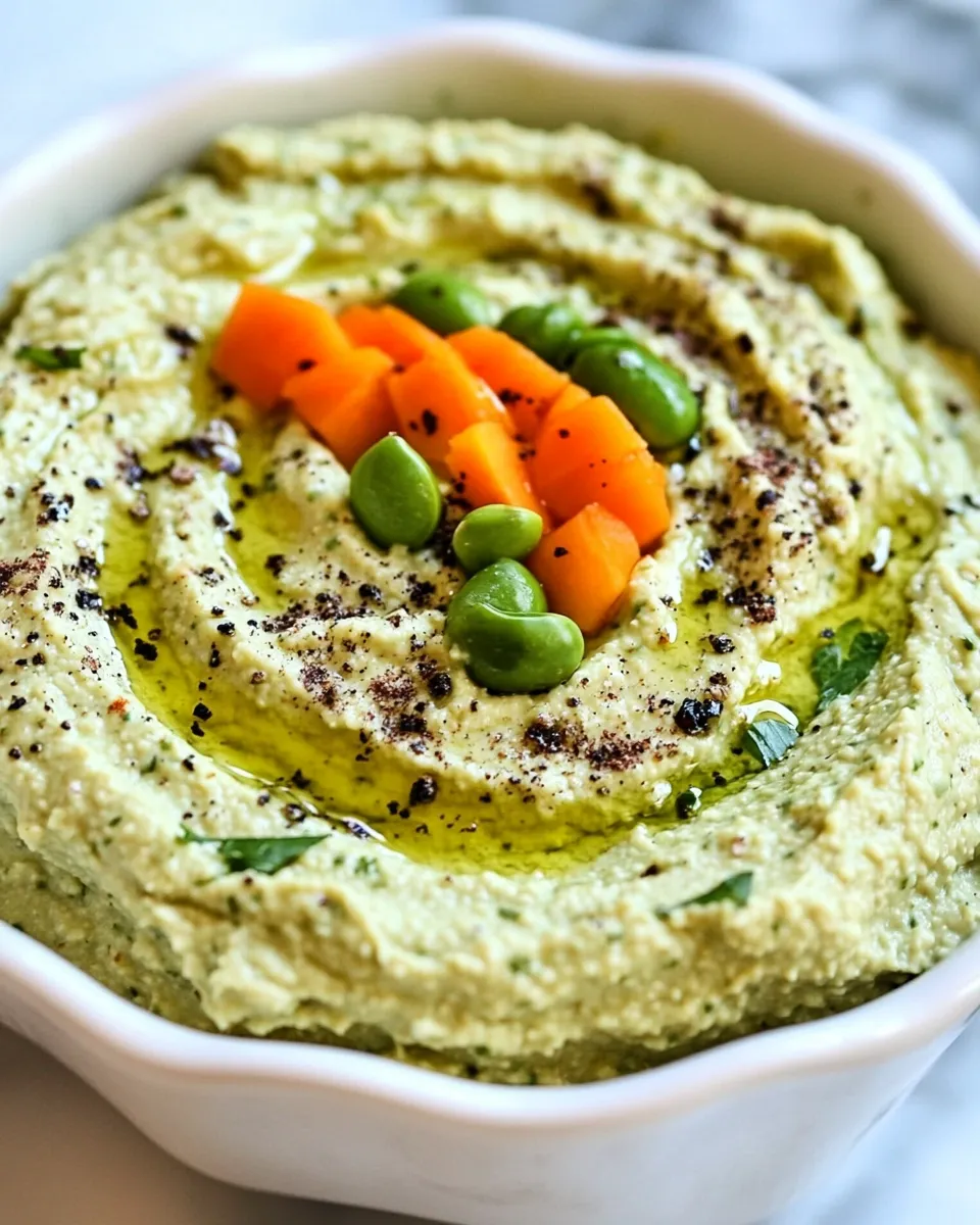Quick Edamame Hummus shot
