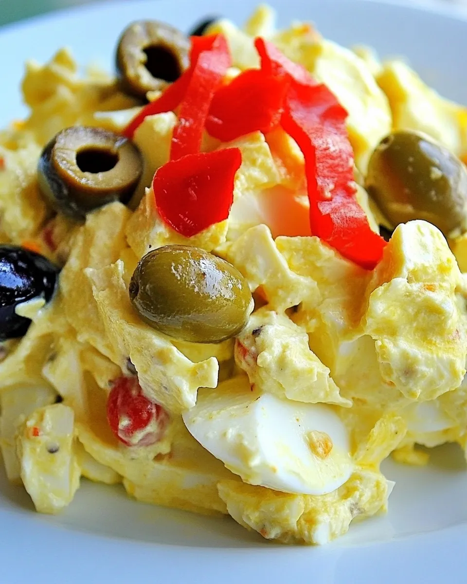 Delicious Egg Salad with Olives Recipe shot