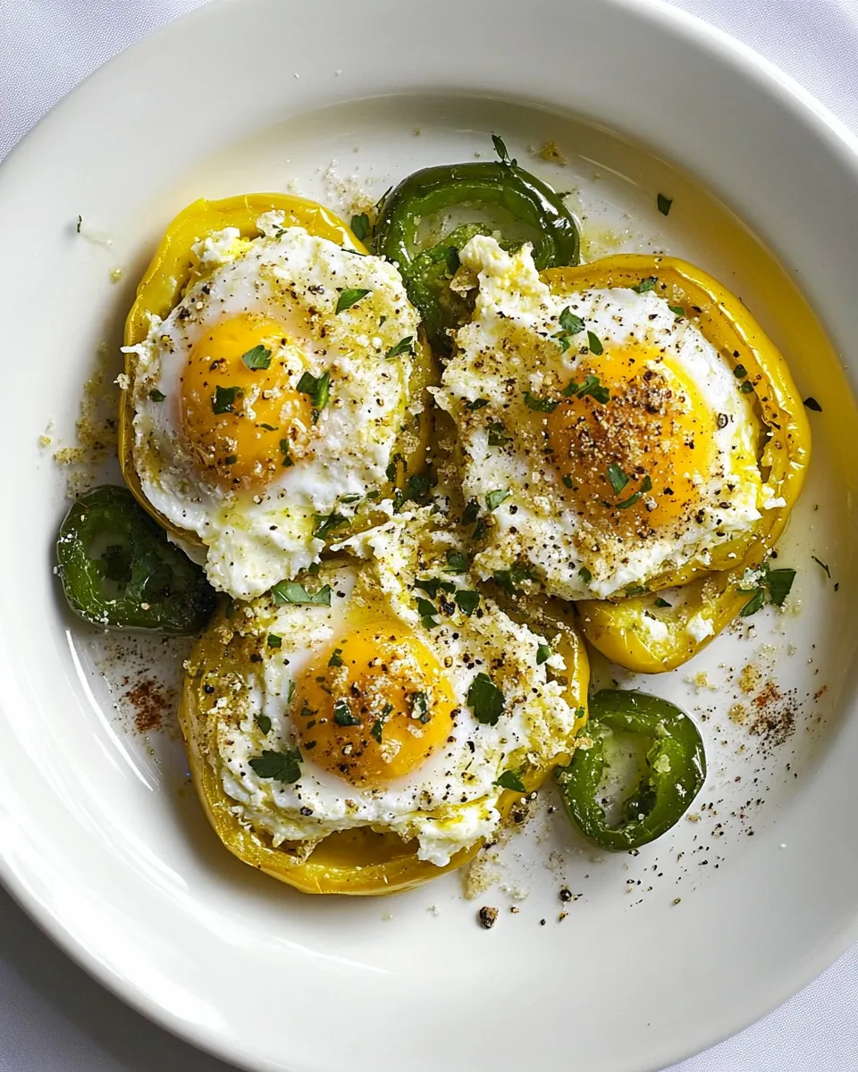 Homemade Eggs in Pepper Rings Recipe photo