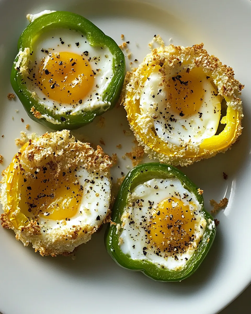 Delicious Eggs in Pepper Rings Recipe shot