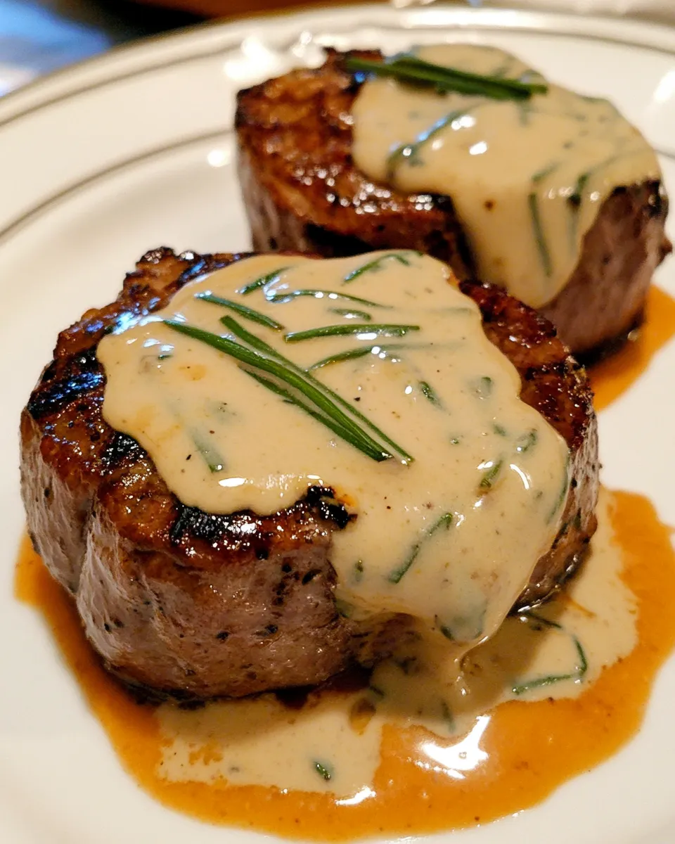 Classic Fillets Mignons with Roquefort Chives Sauce image