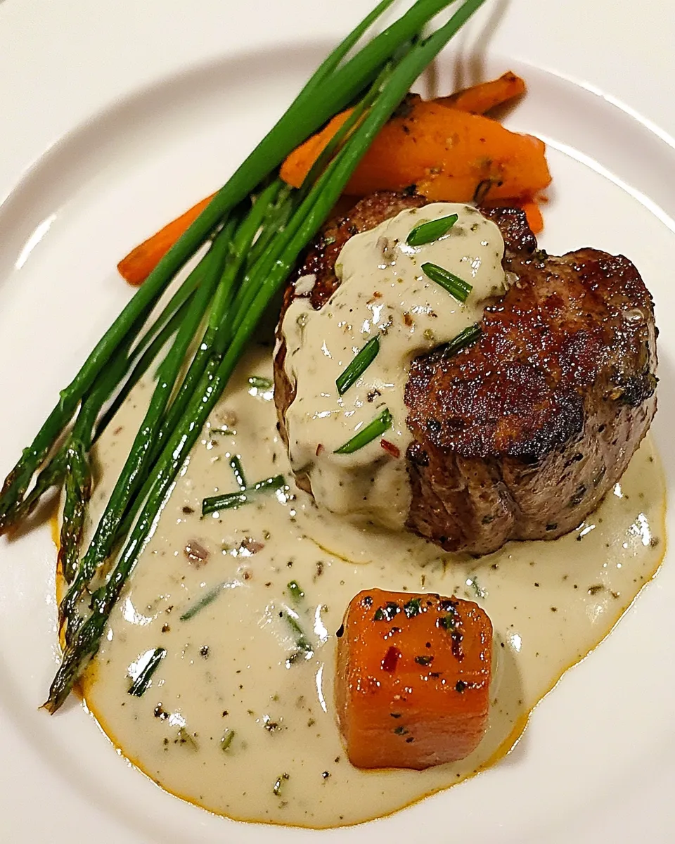 Easy Fillets Mignons with Roquefort Chives Sauce picture