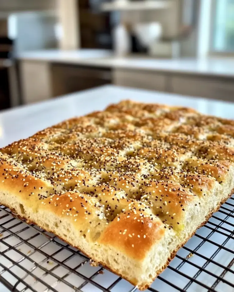Homemade Focaccia Bread With Everything Bagel Seasoning From Trader Joes photo