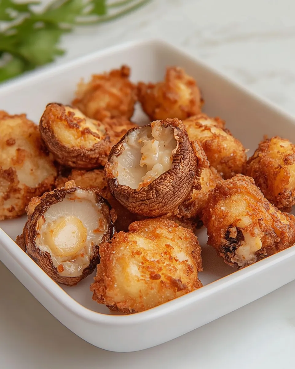 Delicious Fried Mushrooms shot
