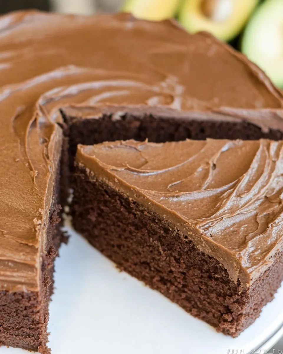 Easy Fudgy Chocolate Avocado Cake picture
