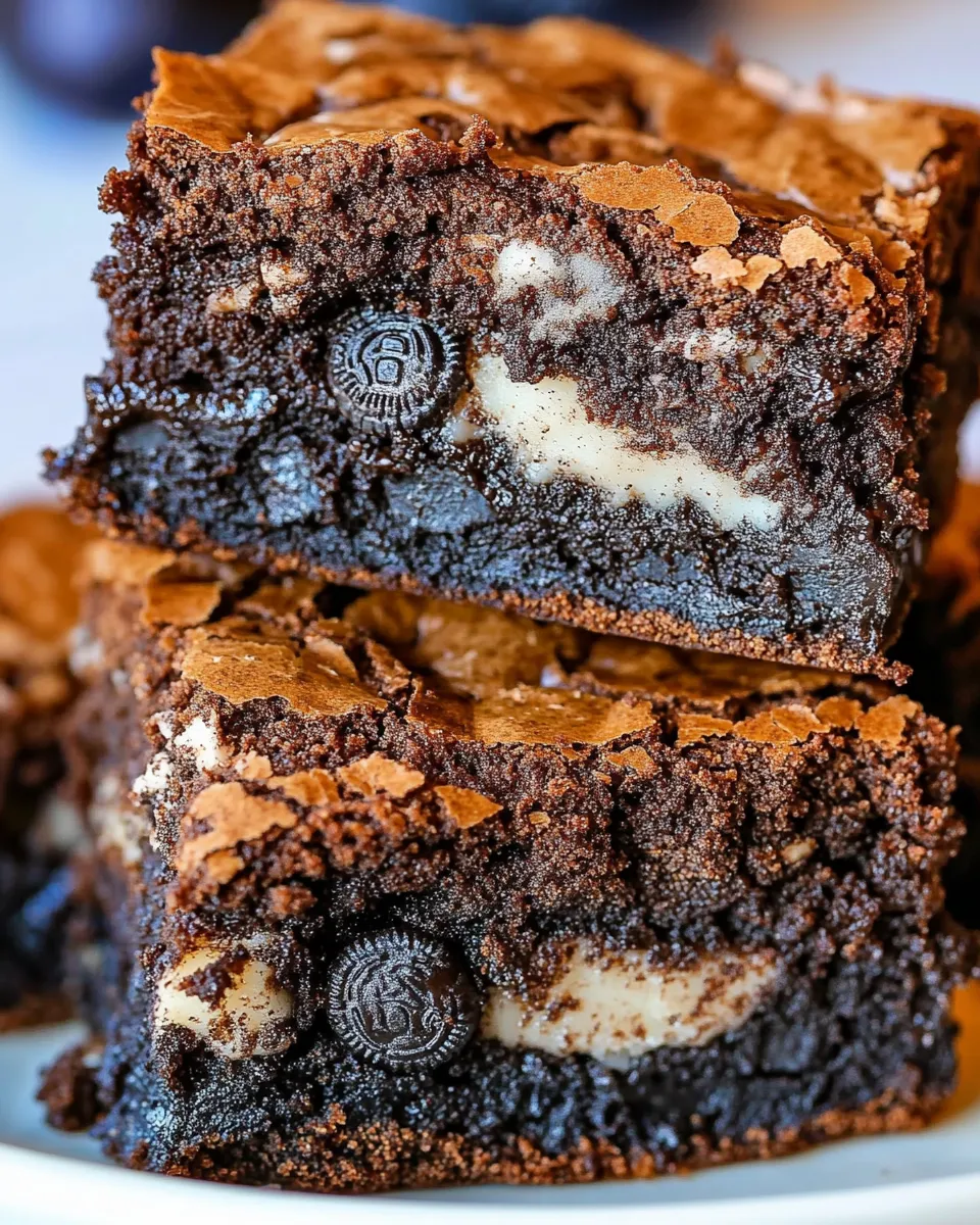 Delicious Fudgy Oreo Brownies image
