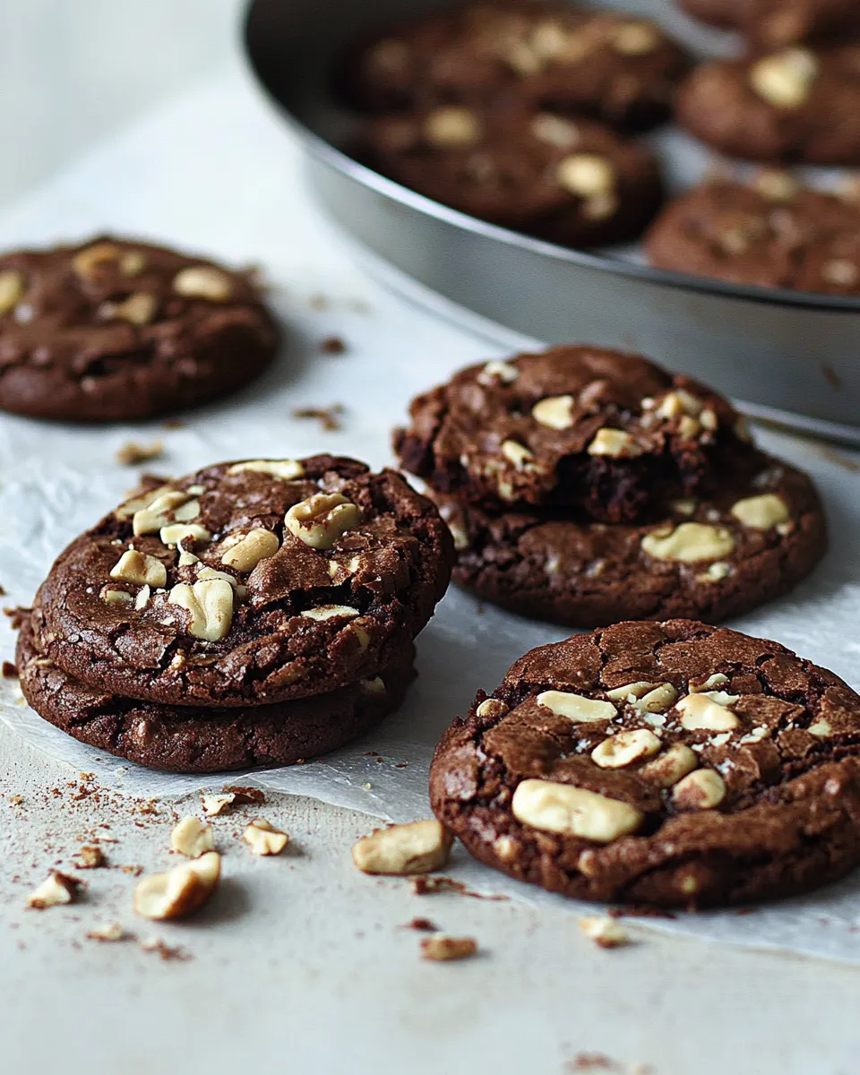 Homemade Fudgy walnut brownie cookies photo