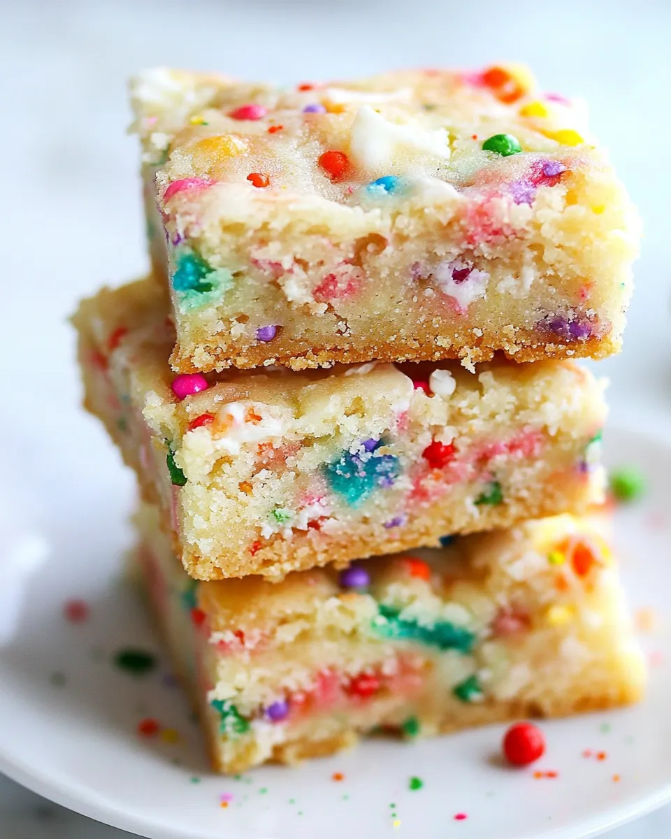 Classic Funfetti Cheesecake Sugar Cookie Bars Recipe image