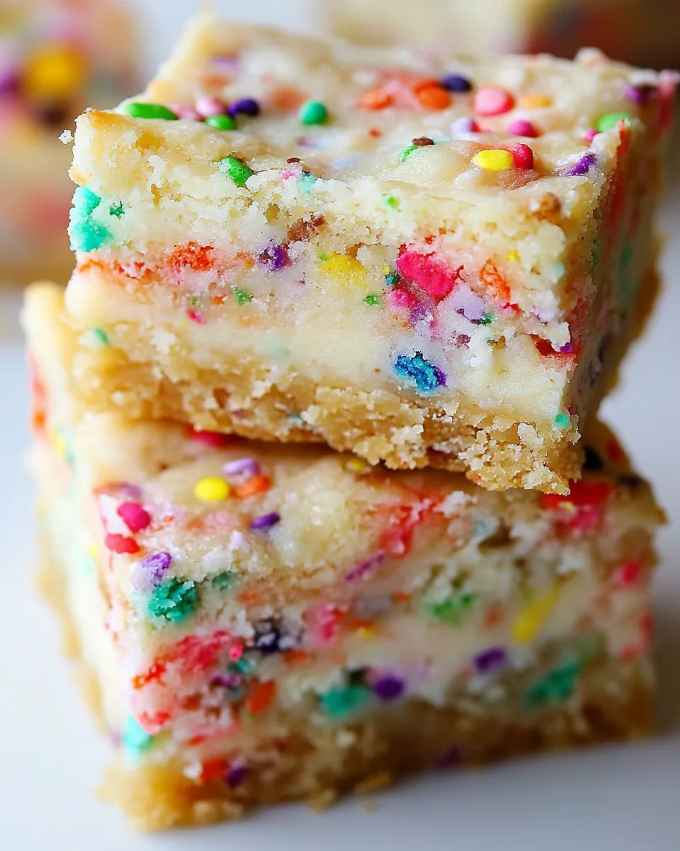 Easy Funfetti Cheesecake Sugar Cookie Bars Recipe picture