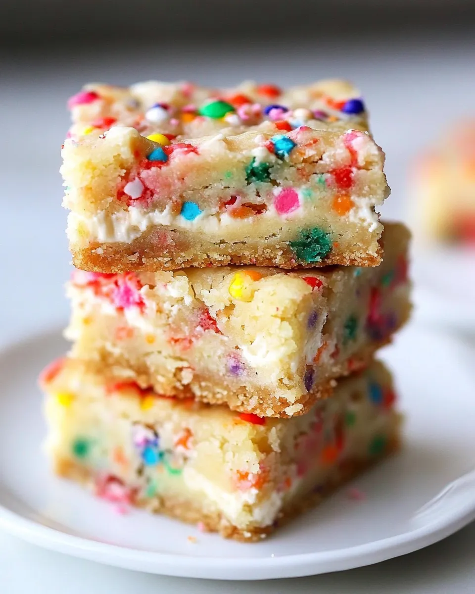 Delicious Funfetti Cheesecake Sugar Cookie Bars Recipe shot