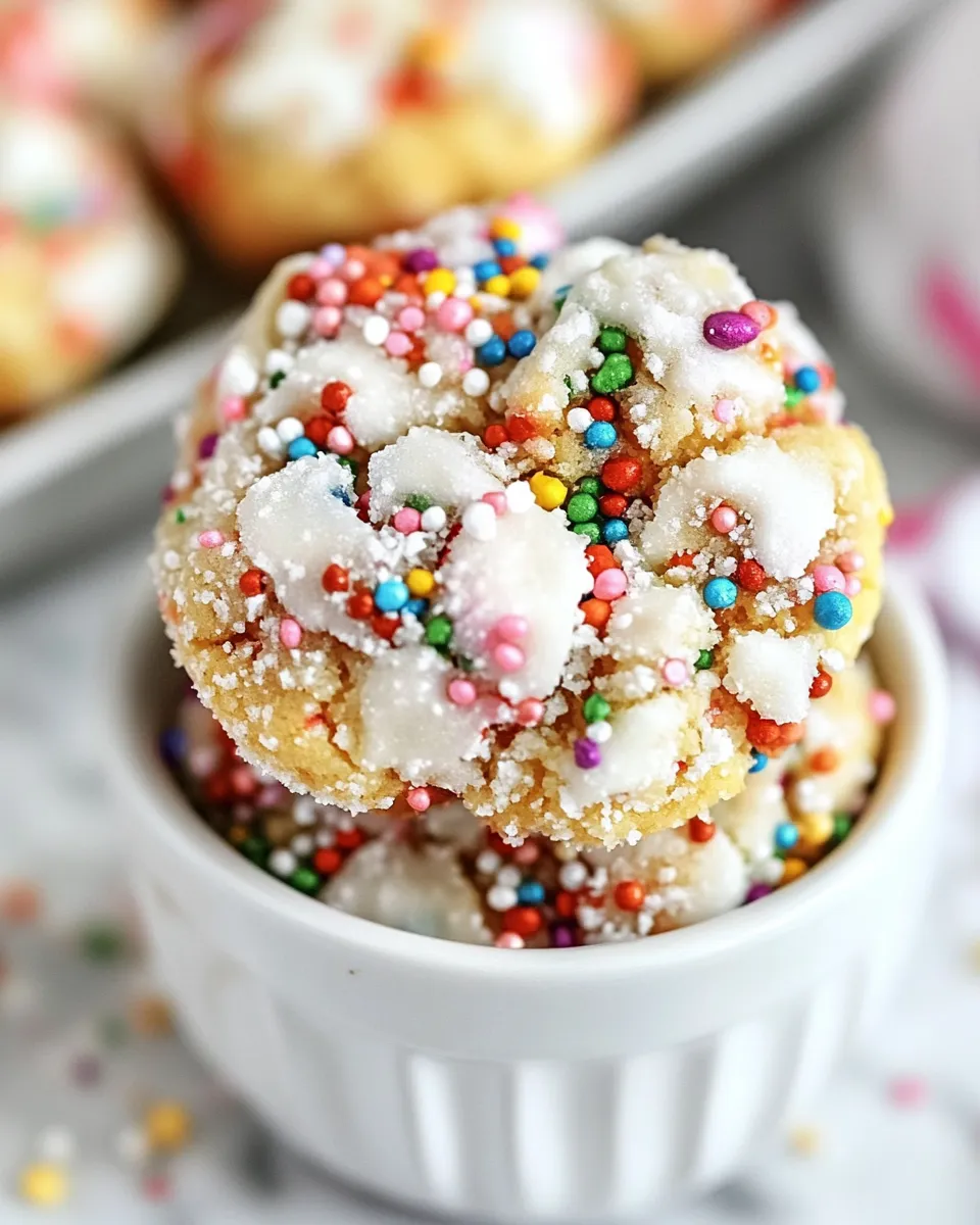 Homemade Funfetti Crackle Cookies photo