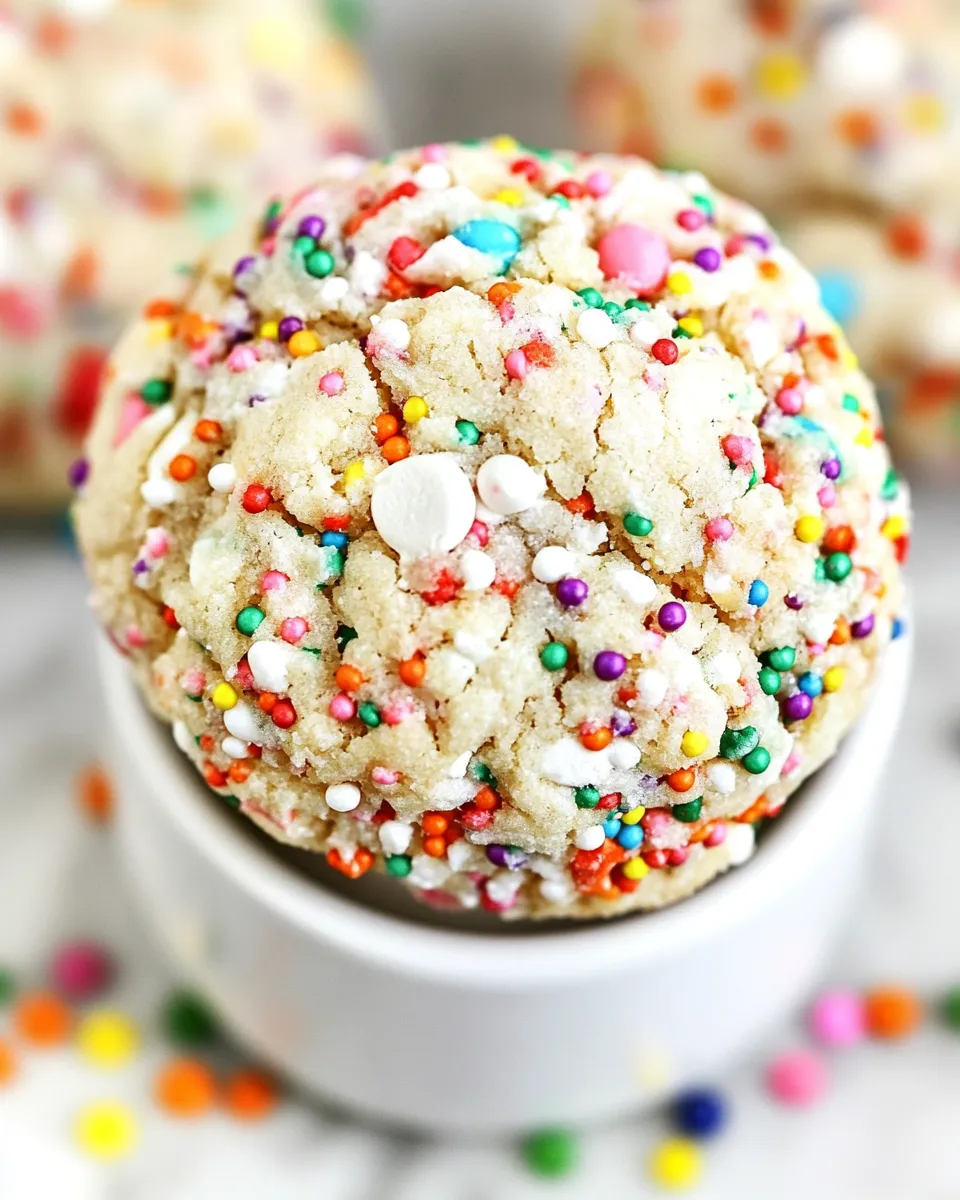 Delicious Funfetti Crackle Cookies shot
