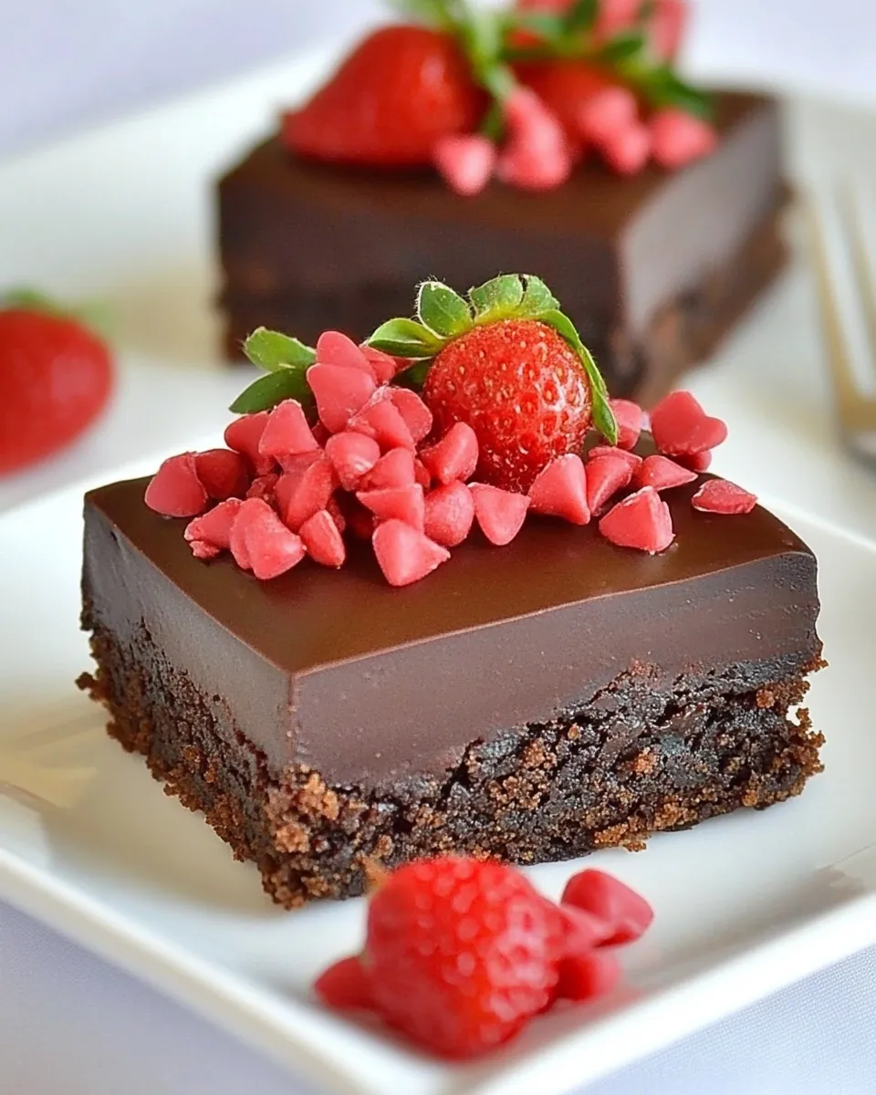 Delicious Ganache Topped Truffle Brownies shot