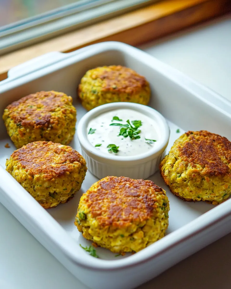 Homemade Garbanzo Beans Croquettes with Tahini Sauce photo
