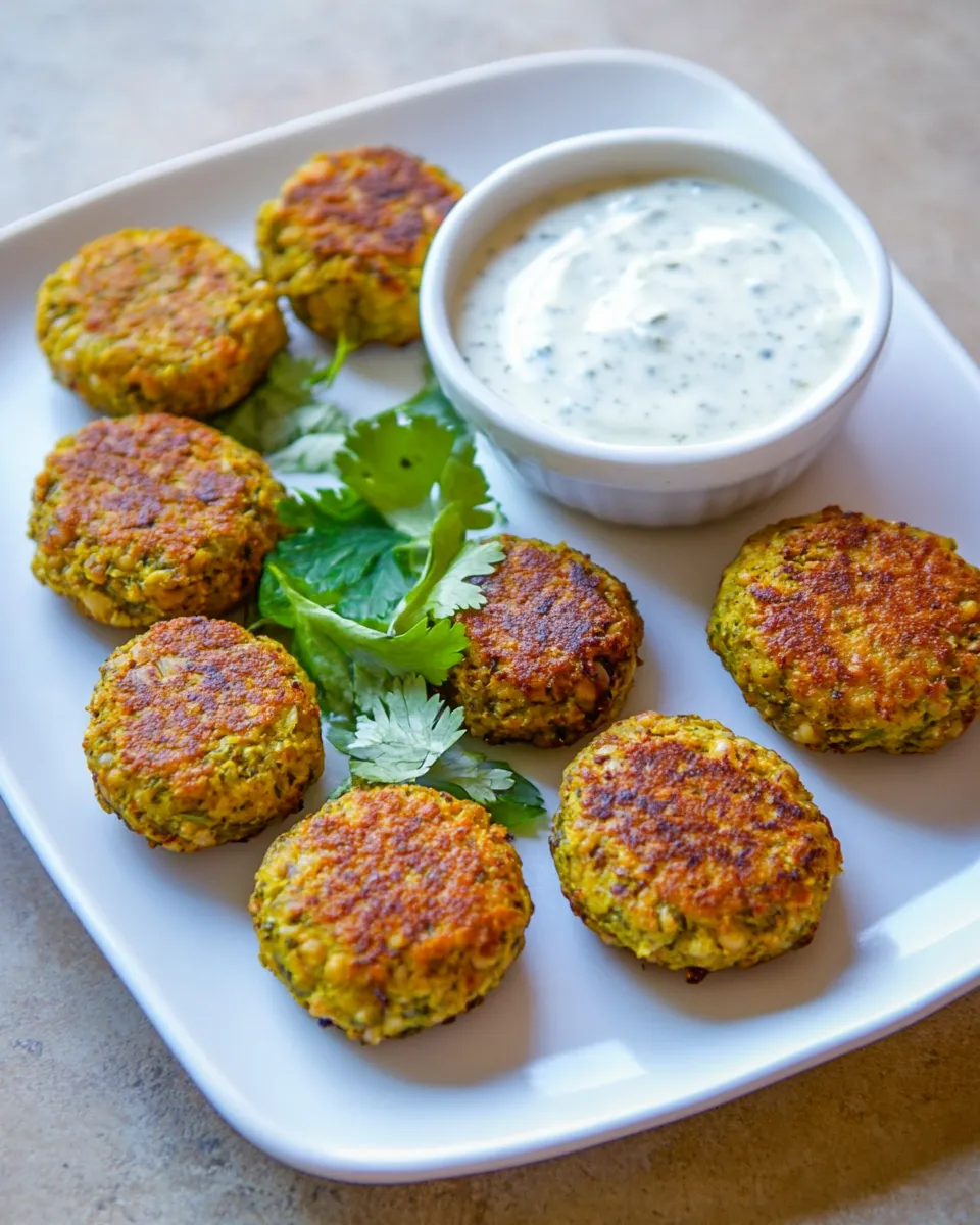 Classic Garbanzo Beans Croquettes with Tahini Sauce image