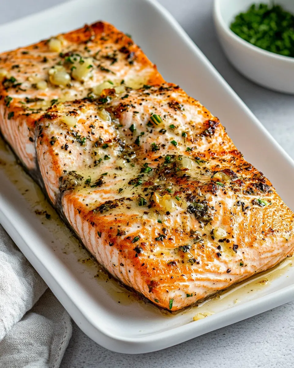 Best Garlic Butter Roasted Salmon shot