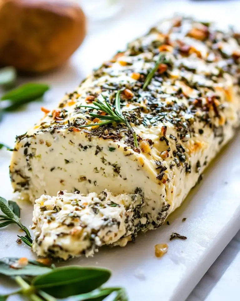 Homemade Garlic Herb Cheese Log photo